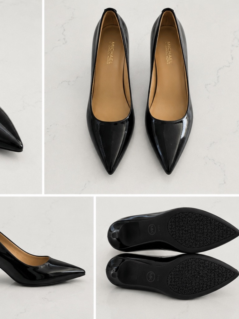 Michael Kors Black Patent Leather Pointed Toe Pumps Women’s Size 8.5 Classic Hee